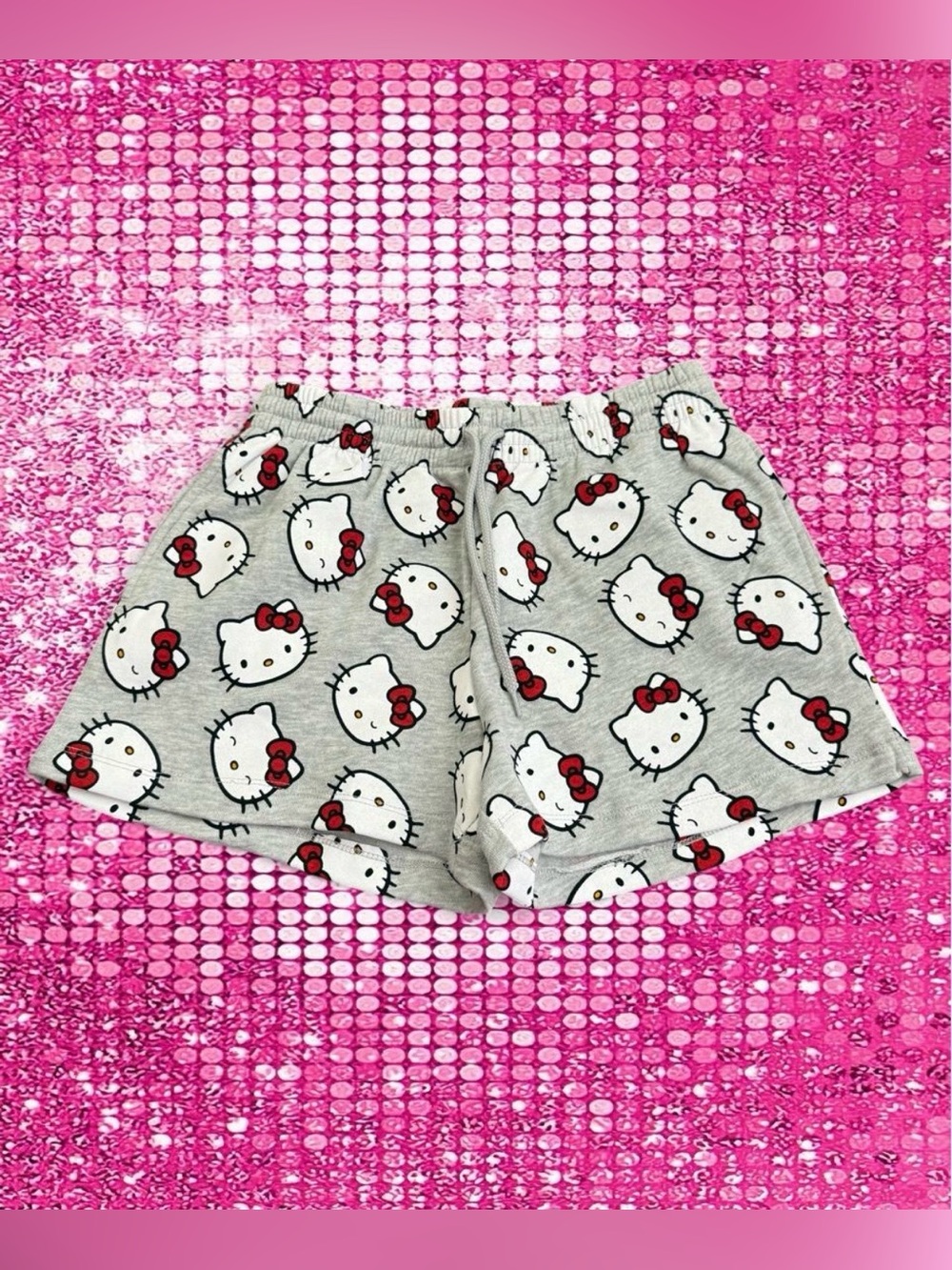 Hello Kitty Gray Lounge Shorts - Hybrid
Apparel - Size S - Cute All-Over Print